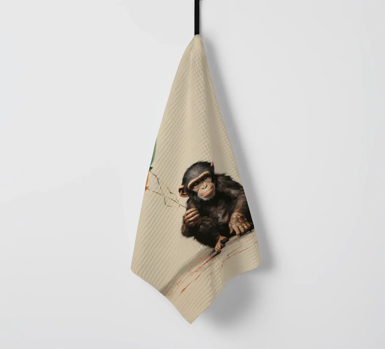 Scimpanzé minimo 1 canovaccio da cucina da Minimal Animal Art
