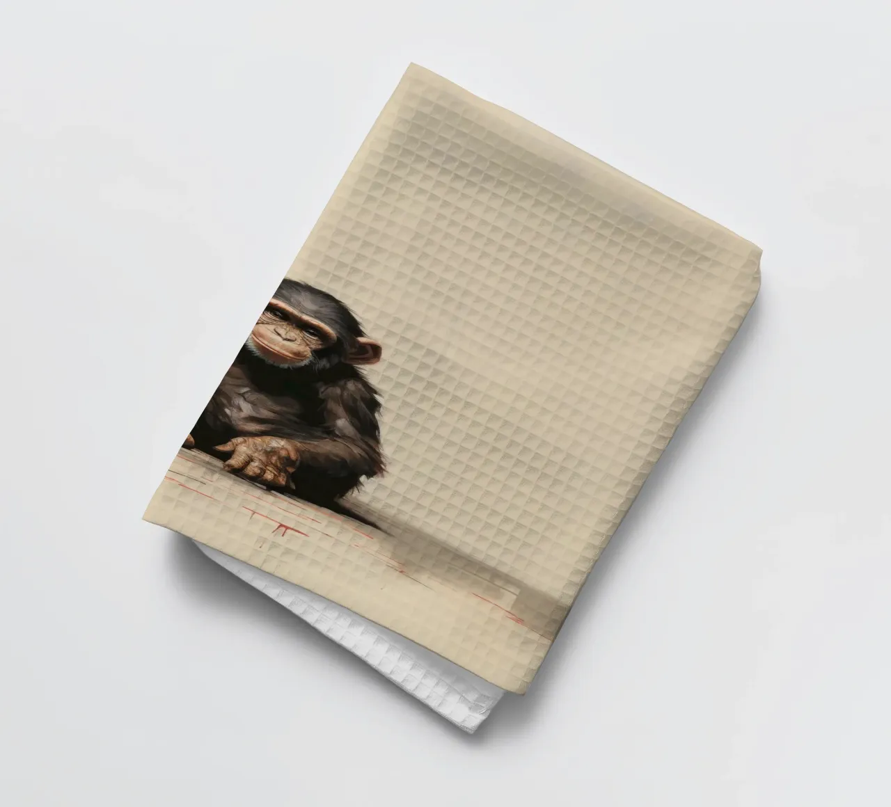 Scimpanzé minimo 1 canovaccio da cucina da Minimal Animal Art