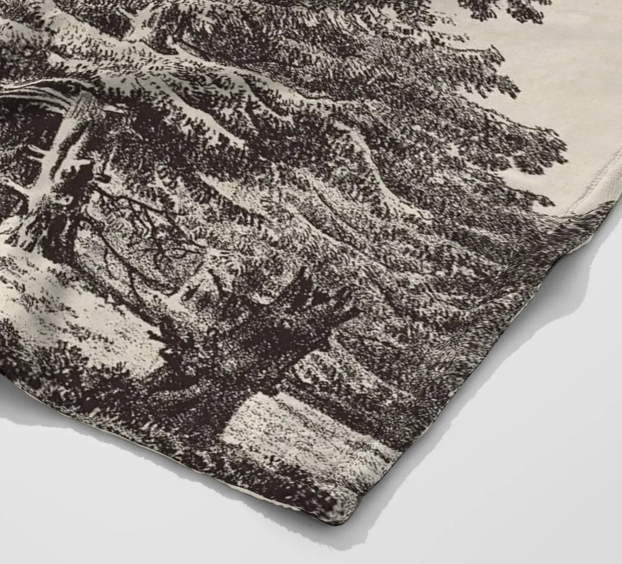 Tree Sketch - Hemlock forest coperta in pile da apoloprints