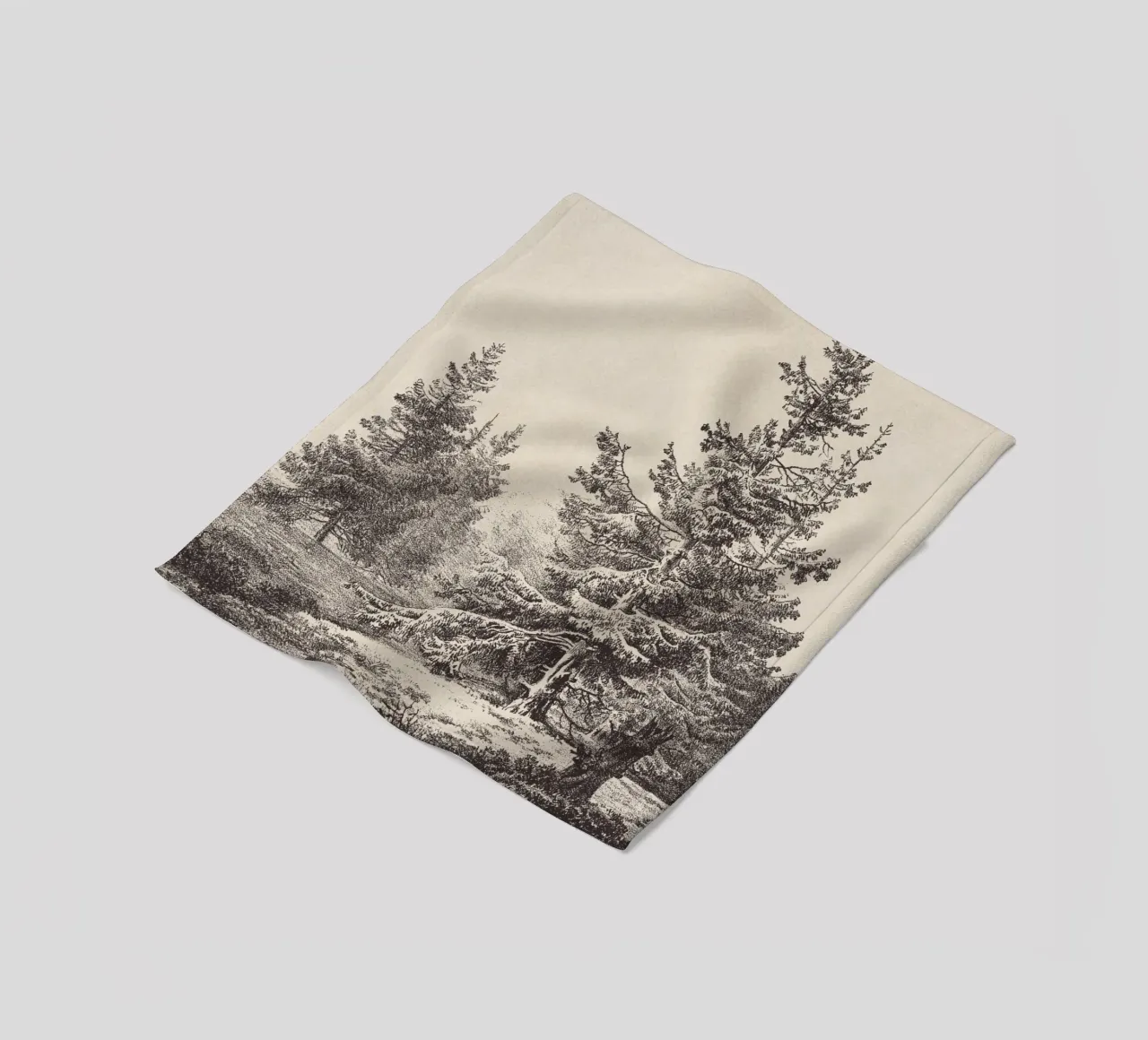Tree Sketch - Hemlock forest coperta in pile da apoloprints