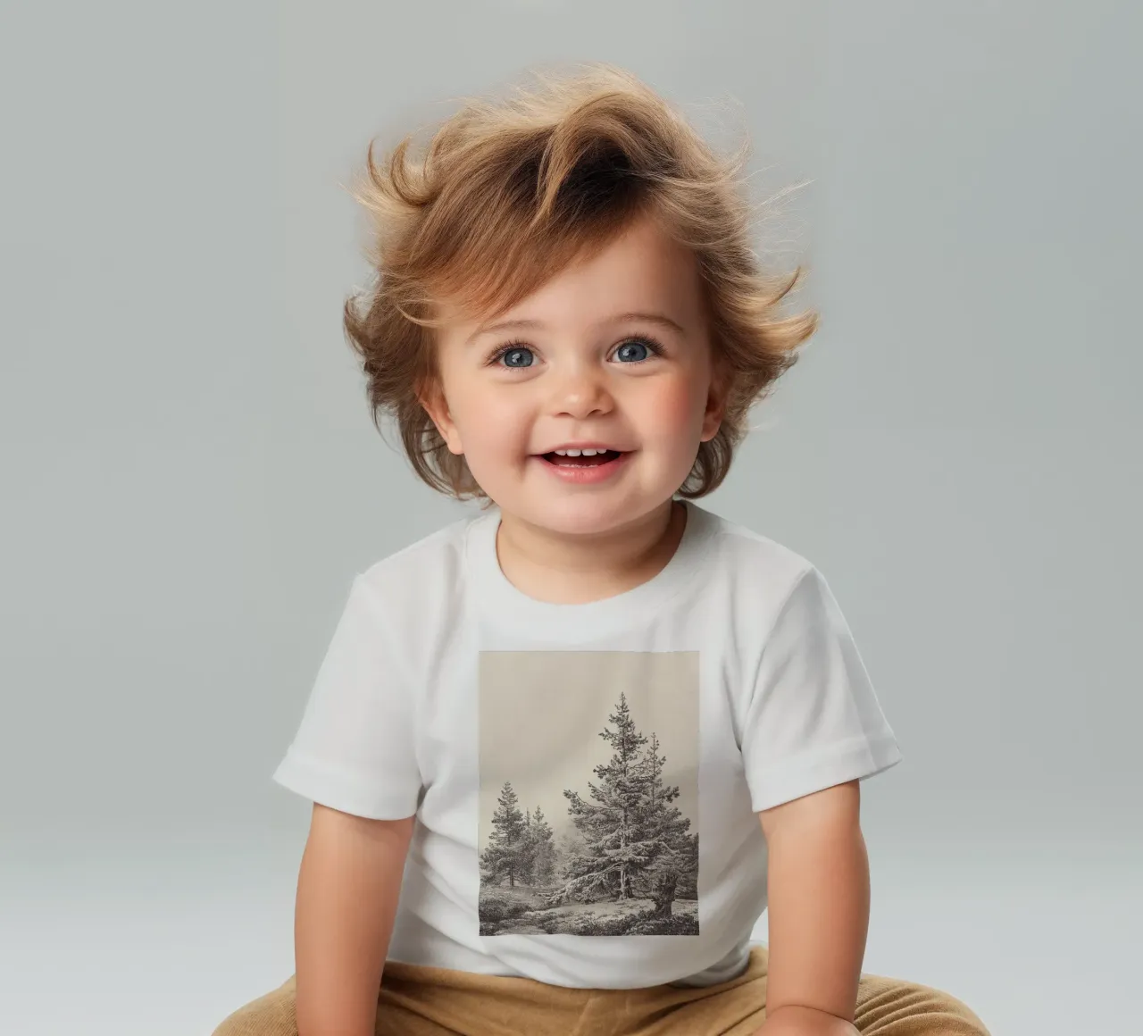 Tree Sketch - Hemlock forest maglietta neonato da apoloprints