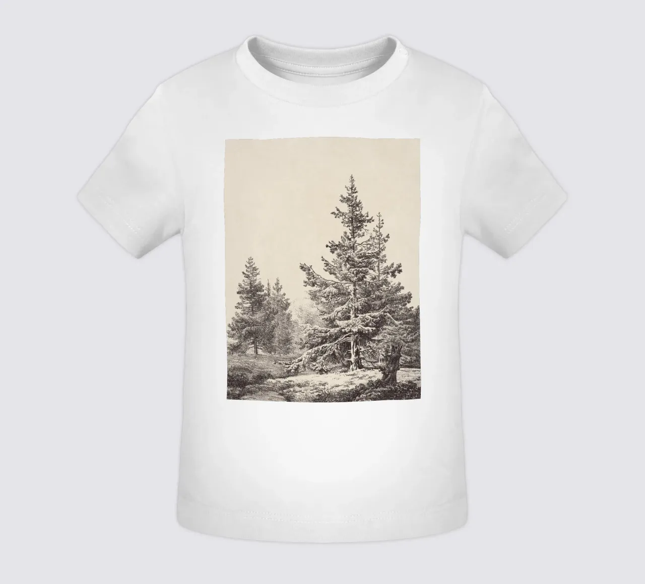 Tree Sketch - Hemlock forest maglietta neonato da apoloprints
