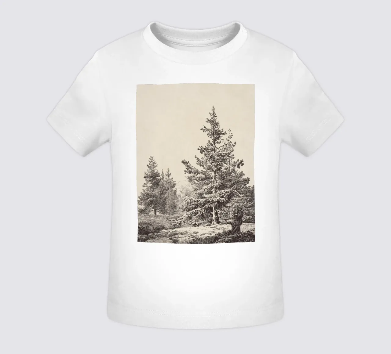 Tree Sketch - Hemlock forest maglietta neonato da apoloprints