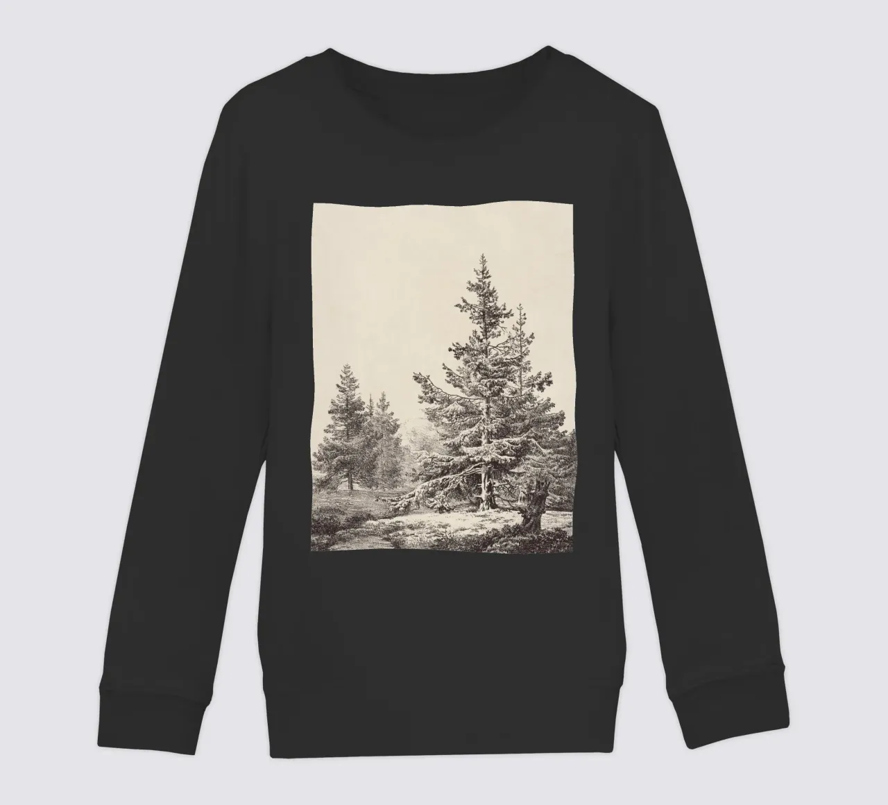 Tree Sketch - Hemlock forest felpa bambino da apoloprints