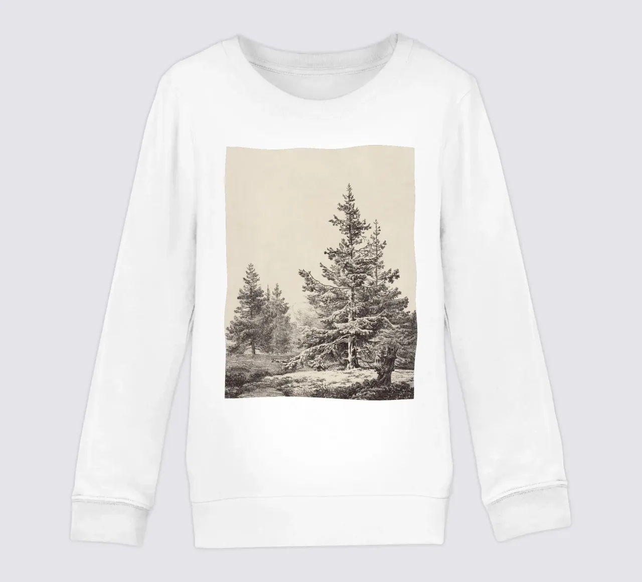 Tree Sketch - Hemlock forest felpa bambino da apoloprints