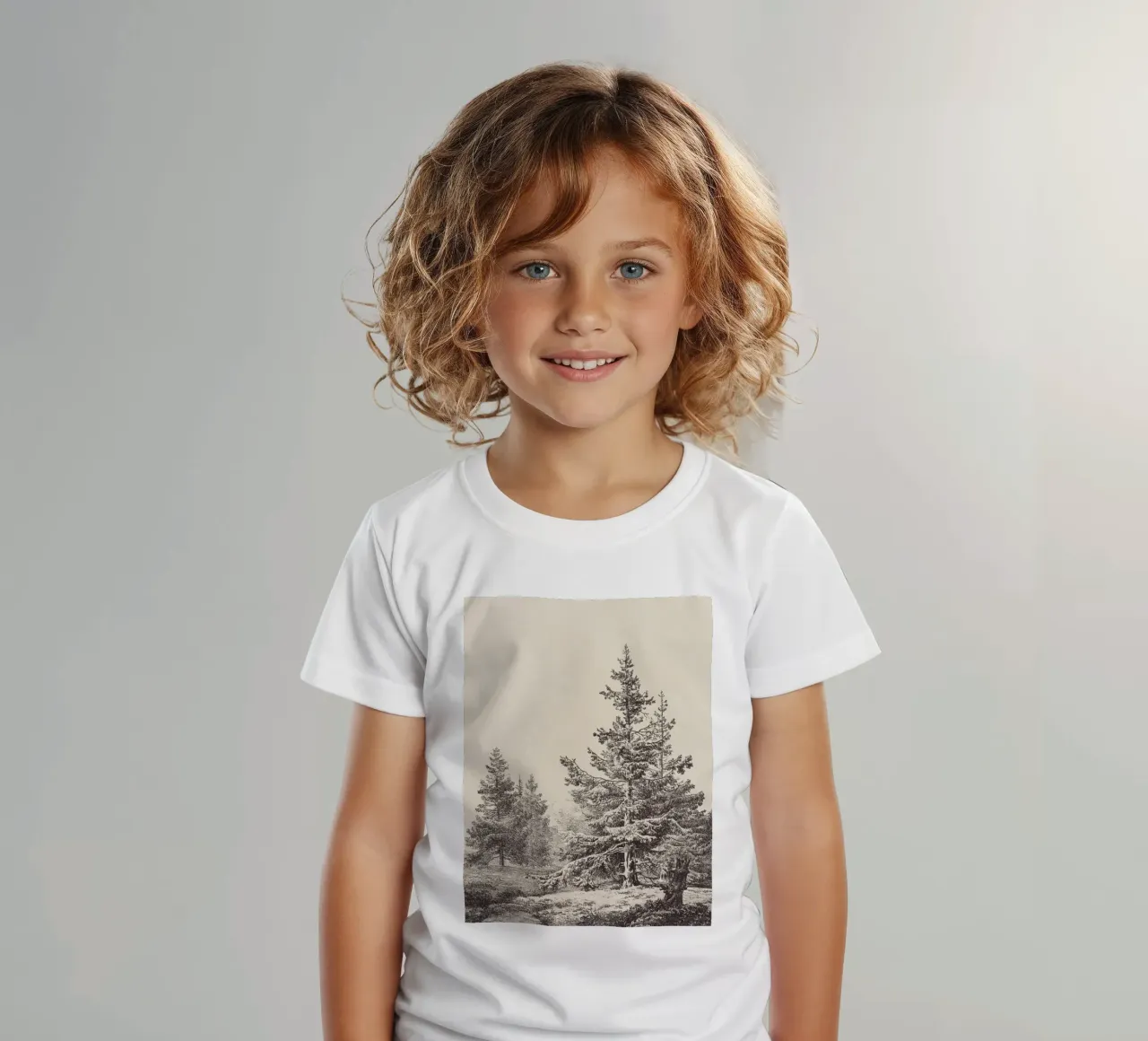 Tree Sketch - Hemlock forest t-shirt bambini da apoloprints