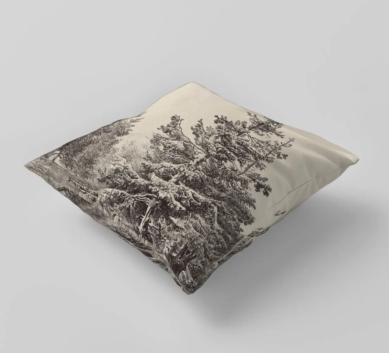 Tree Sketch - Hemlock forest cuscino da apoloprints