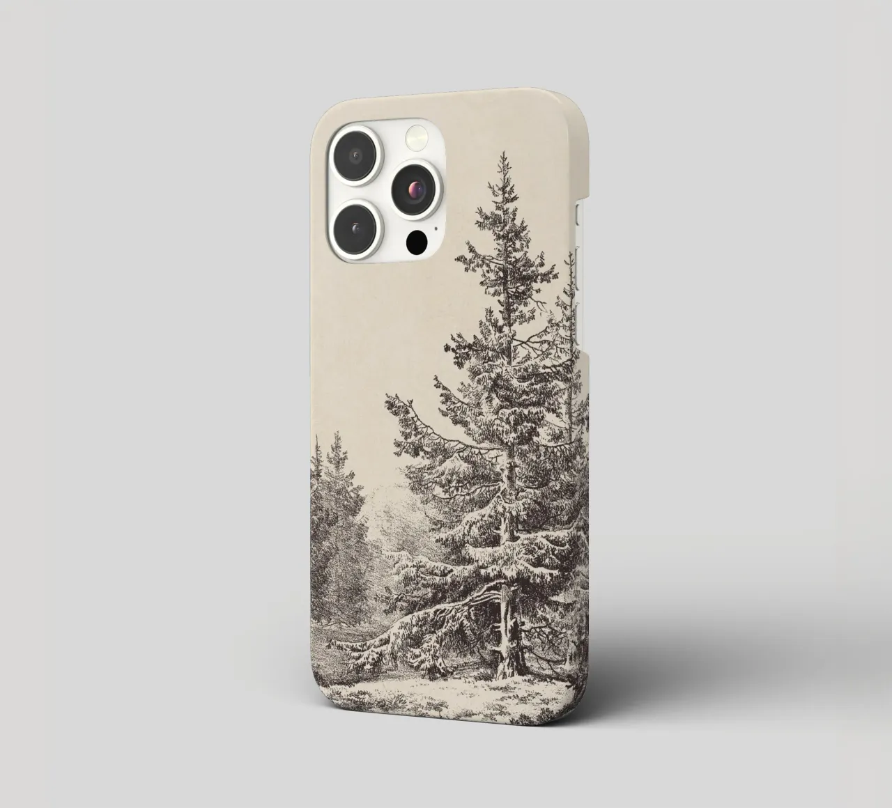 Tree Sketch - Hemlock forest cover iphone da apoloprints