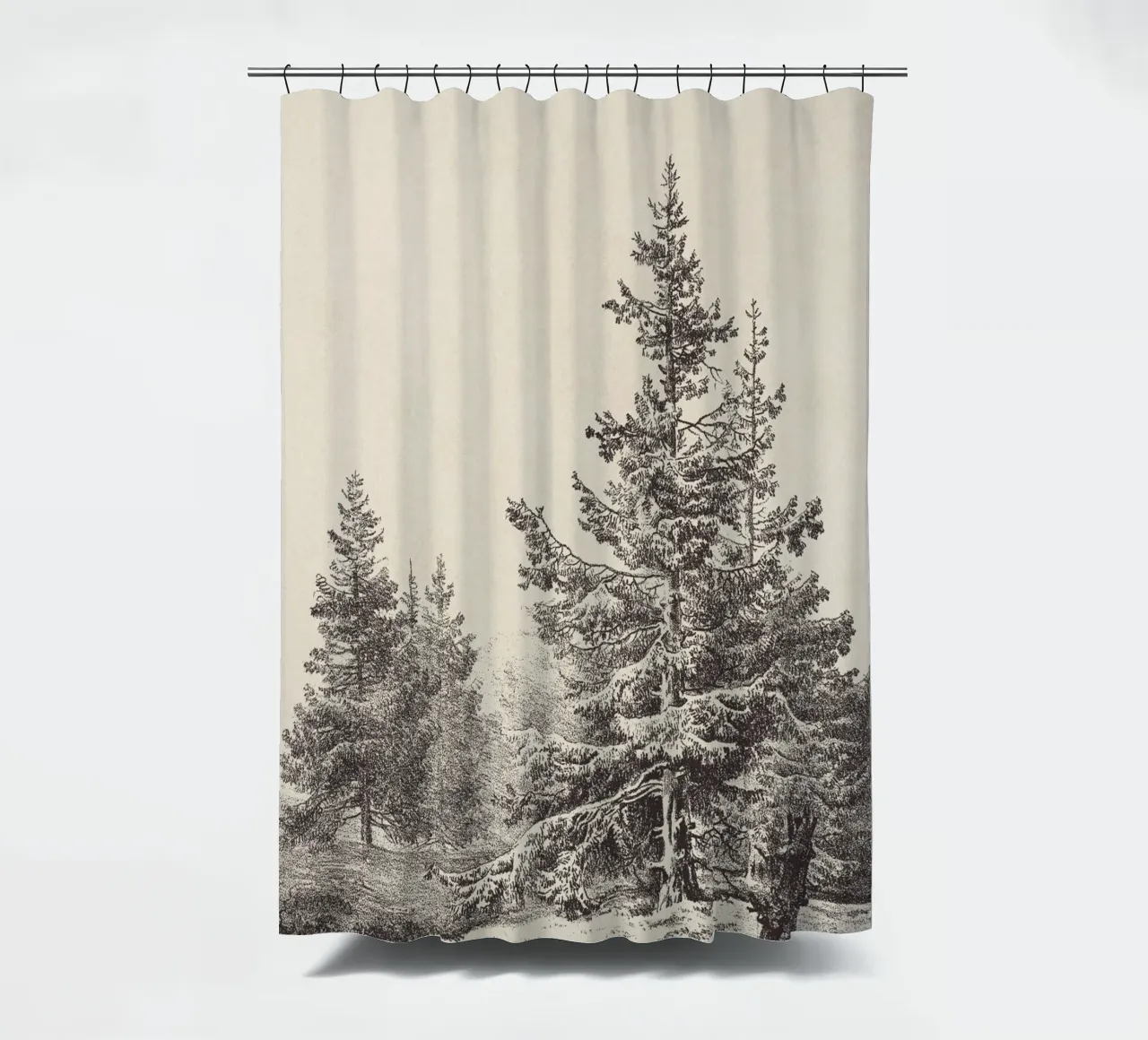 Tree Sketch - Hemlock forest tenda da doccia da apoloprints