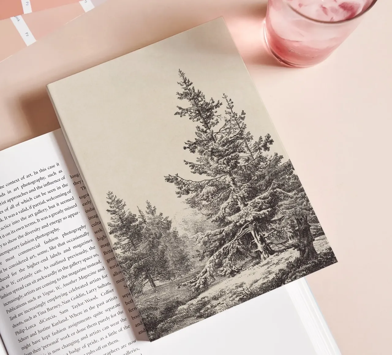 Tree Sketch - Hemlock forest notebook by apoloprints