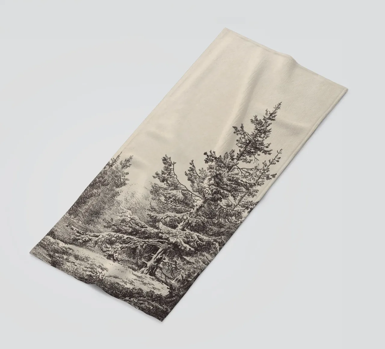 Tree Sketch - Hemlock forest telo mare da apoloprints