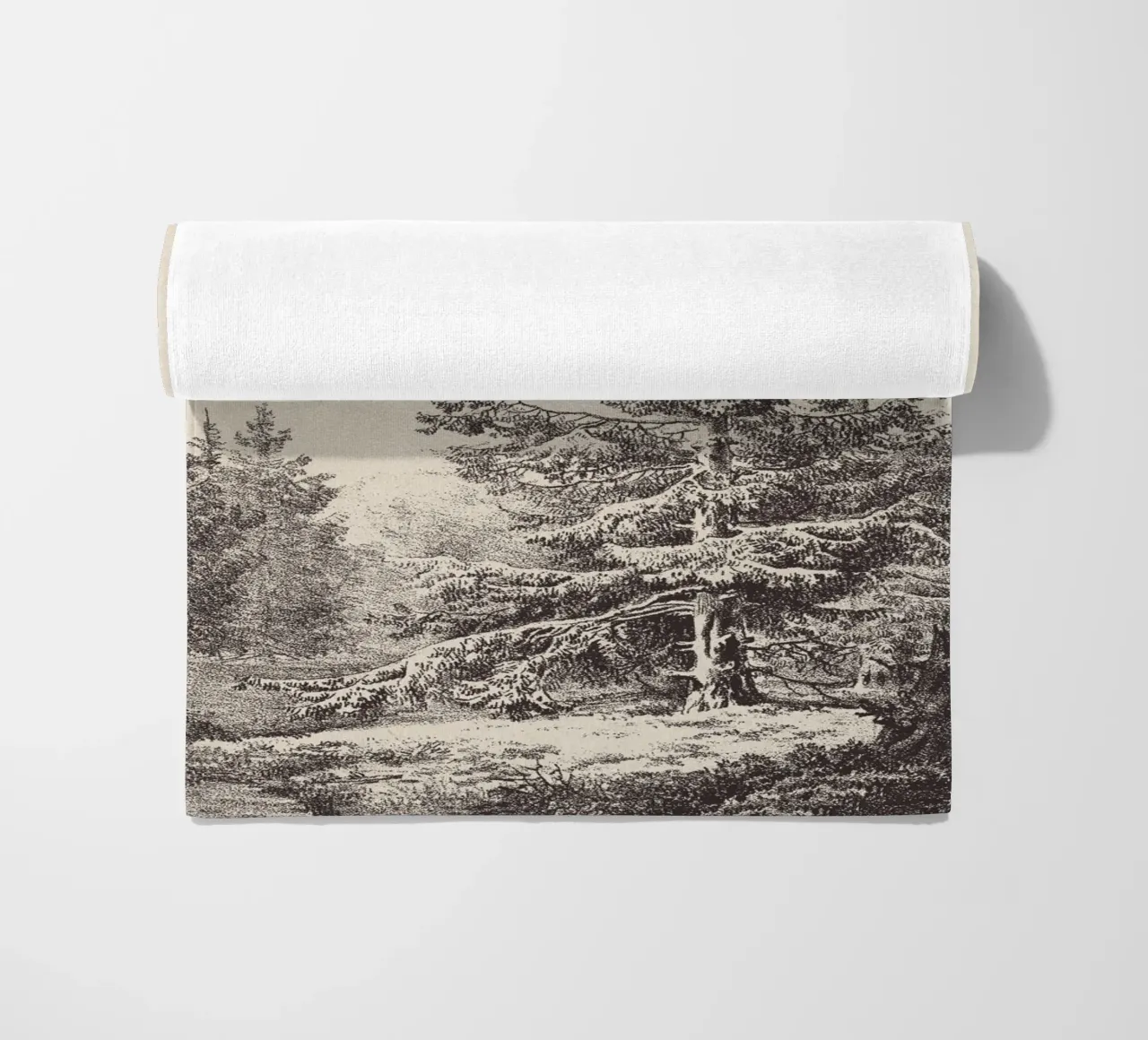 Tree Sketch - Hemlock forest telo mare da apoloprints