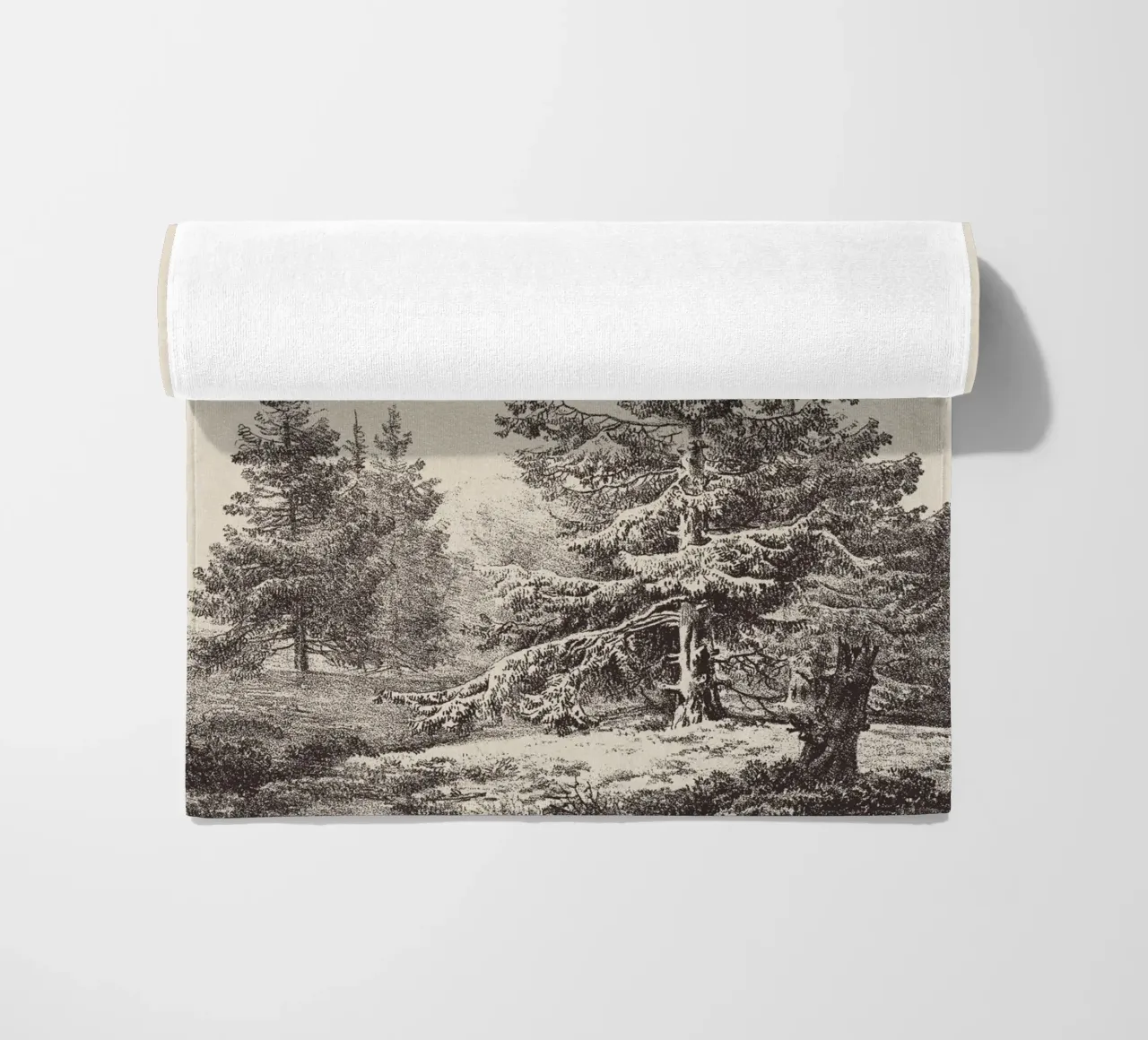 Tree Sketch - Hemlock forest telo mare da apoloprints