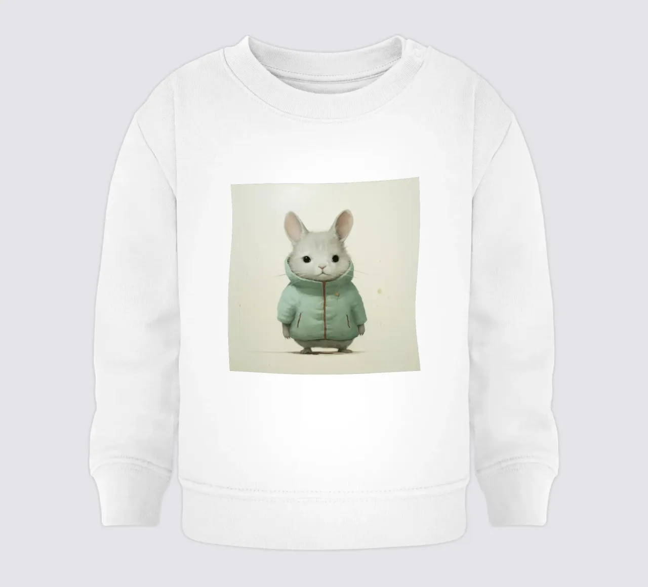 Minimal Chinchilla 2 baby sweatshirt by Minimal Animal Art