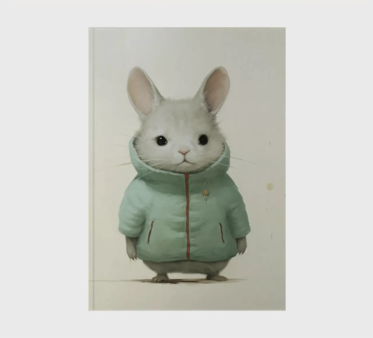 Minimal Chinchilla 2 notebook by Minimal Animal Art
