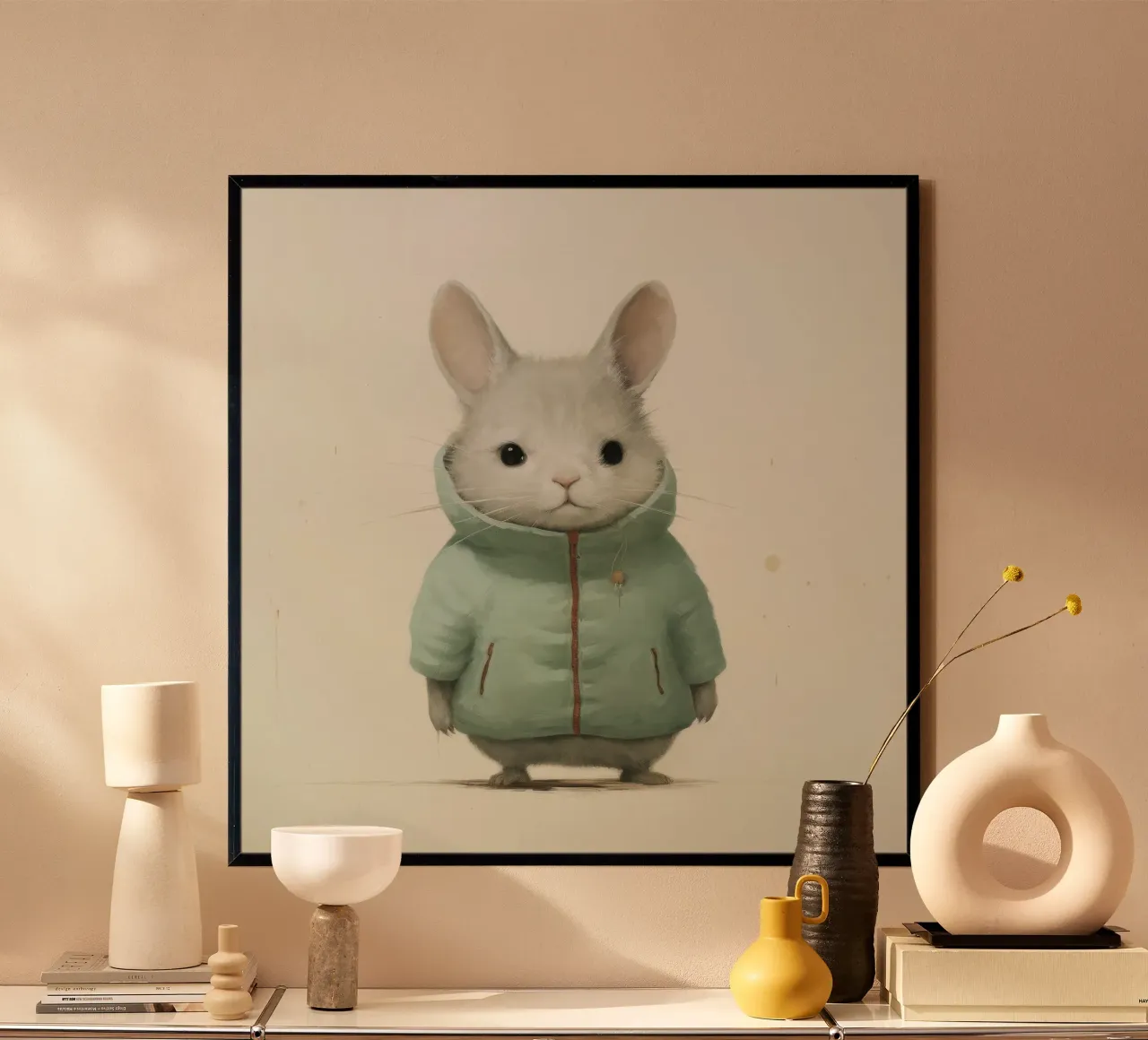 Cincillà minimo 2 poster da Minimal Animal Art