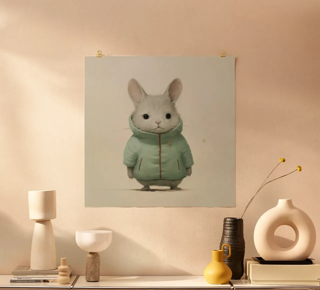 Cincillà minimo 2 poster da Minimal Animal Art