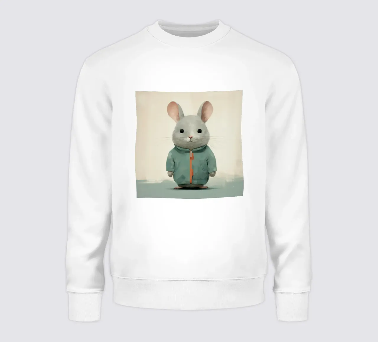 Minimal Chinchilla 3 Sweatshirt von Minimal Animal Art