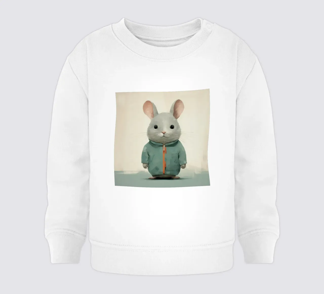 Minimal Chinchilla 3 baby sweatshirt by Minimal Animal Art
