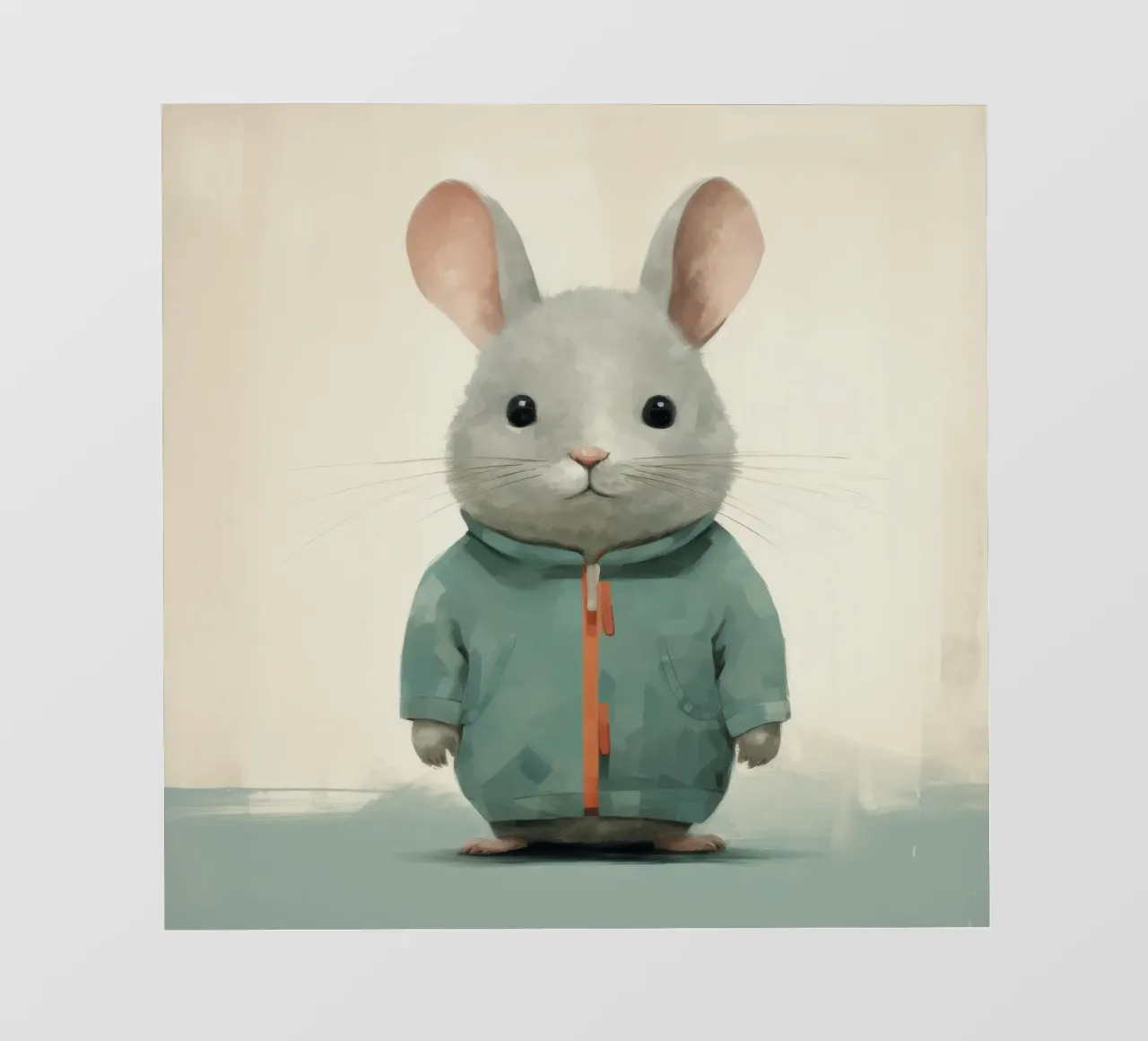 Chinchilla mínima 3 lonas publicitarias de Minimal Animal Art