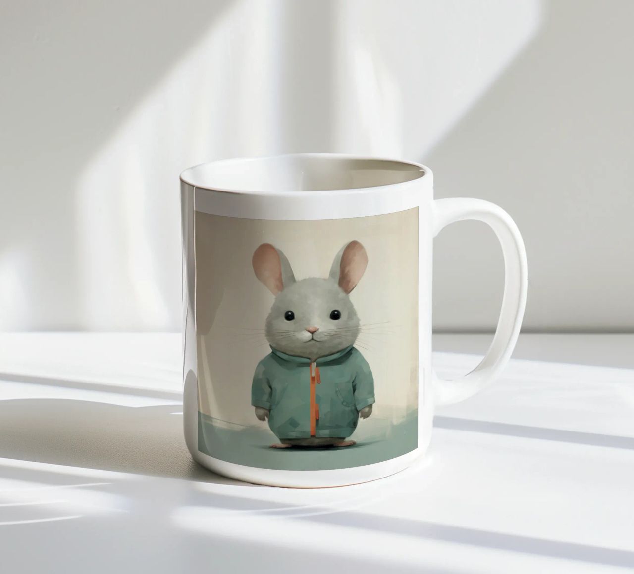 Cincillà minimo 3 tazza in ceramica da Minimal Animal Art