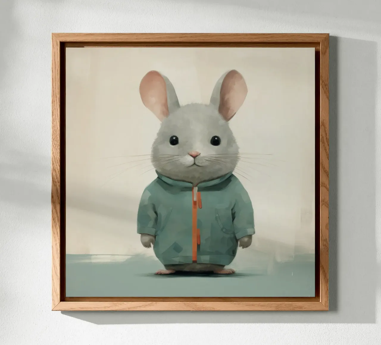 Cincillà minimo 3 alluminio dibond da Minimal Animal Art