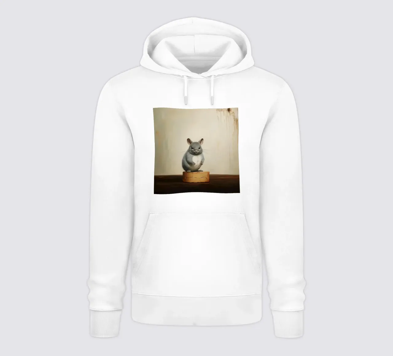Cincillà minimo 1 felpa con cappuccio da Minimal Animal Art