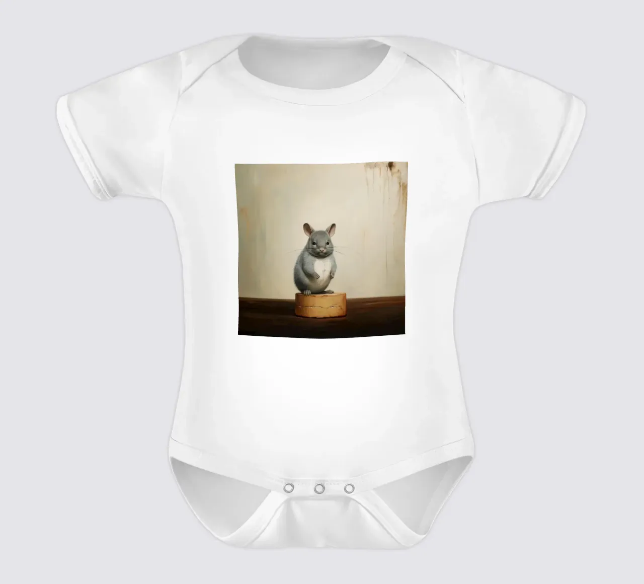 Cincillà minimo 1 body neonato maniche corte da Minimal Animal Art