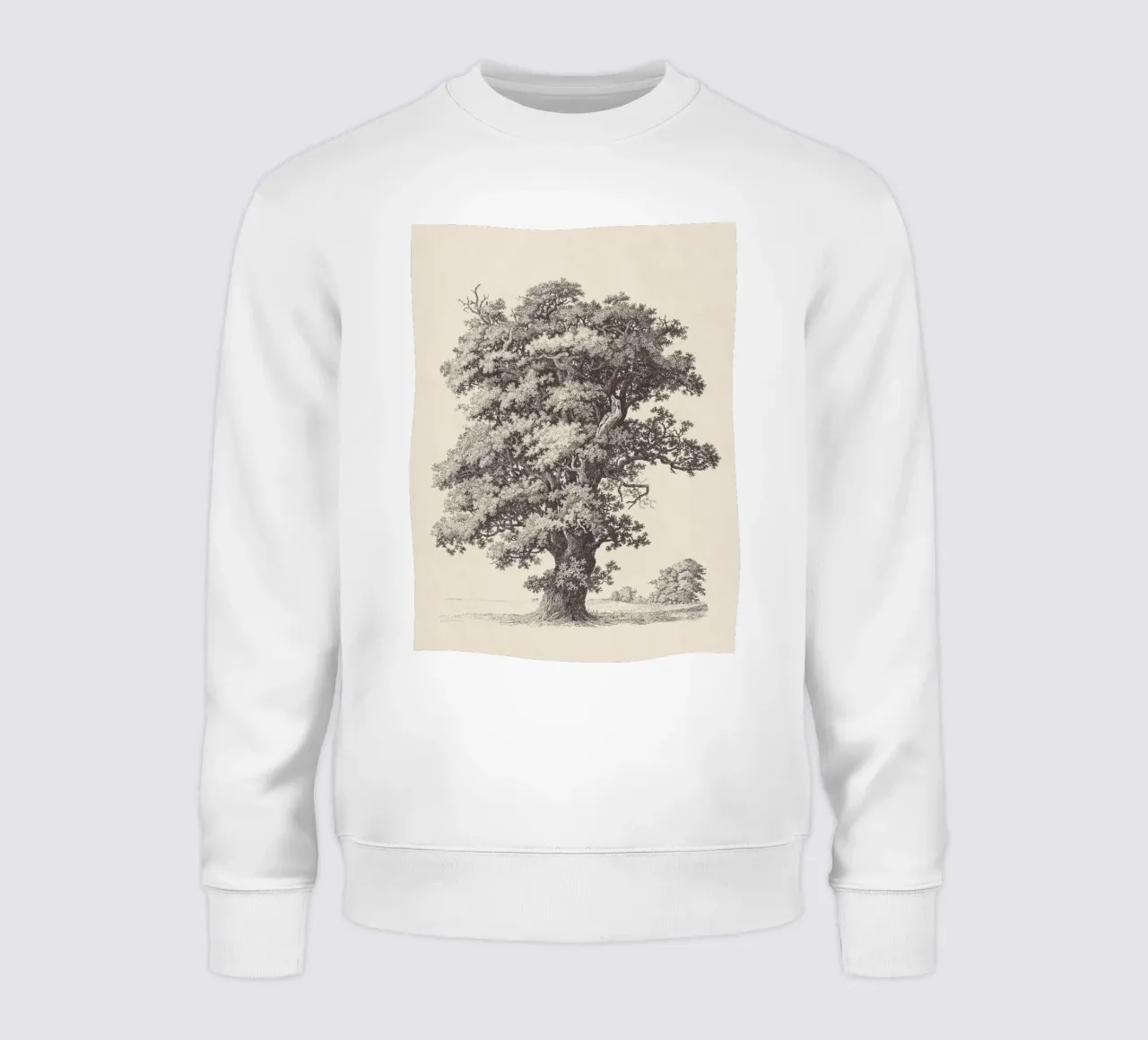 Tree Sketch - Black Oak felpa da apoloprints