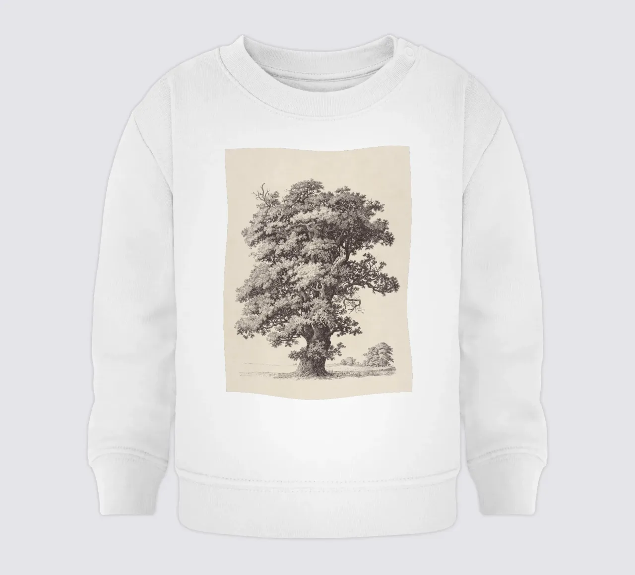 Tree Sketch - Black Oak felpa neonato da apoloprints