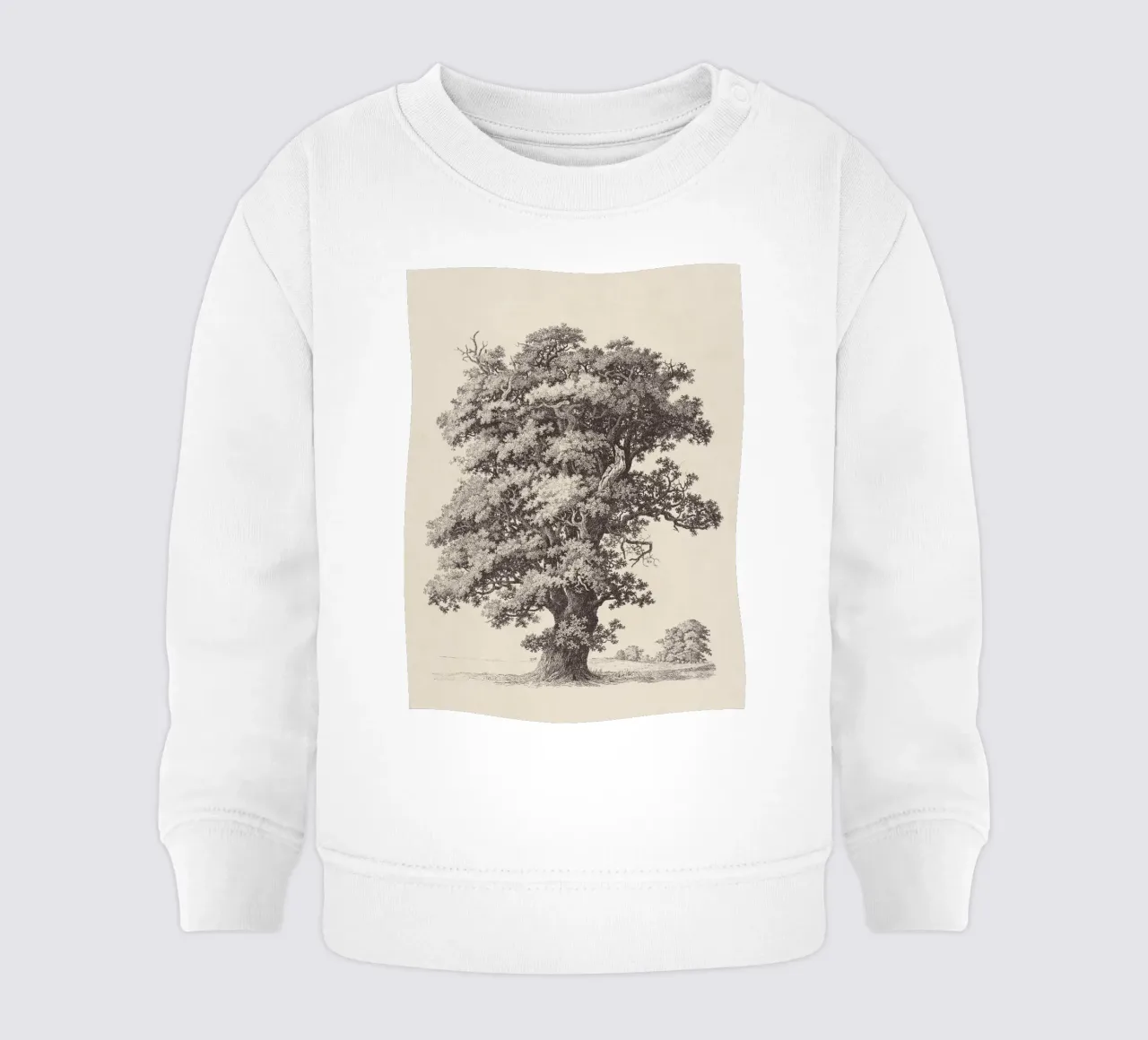 Tree Sketch - Black Oak felpa neonato da apoloprints