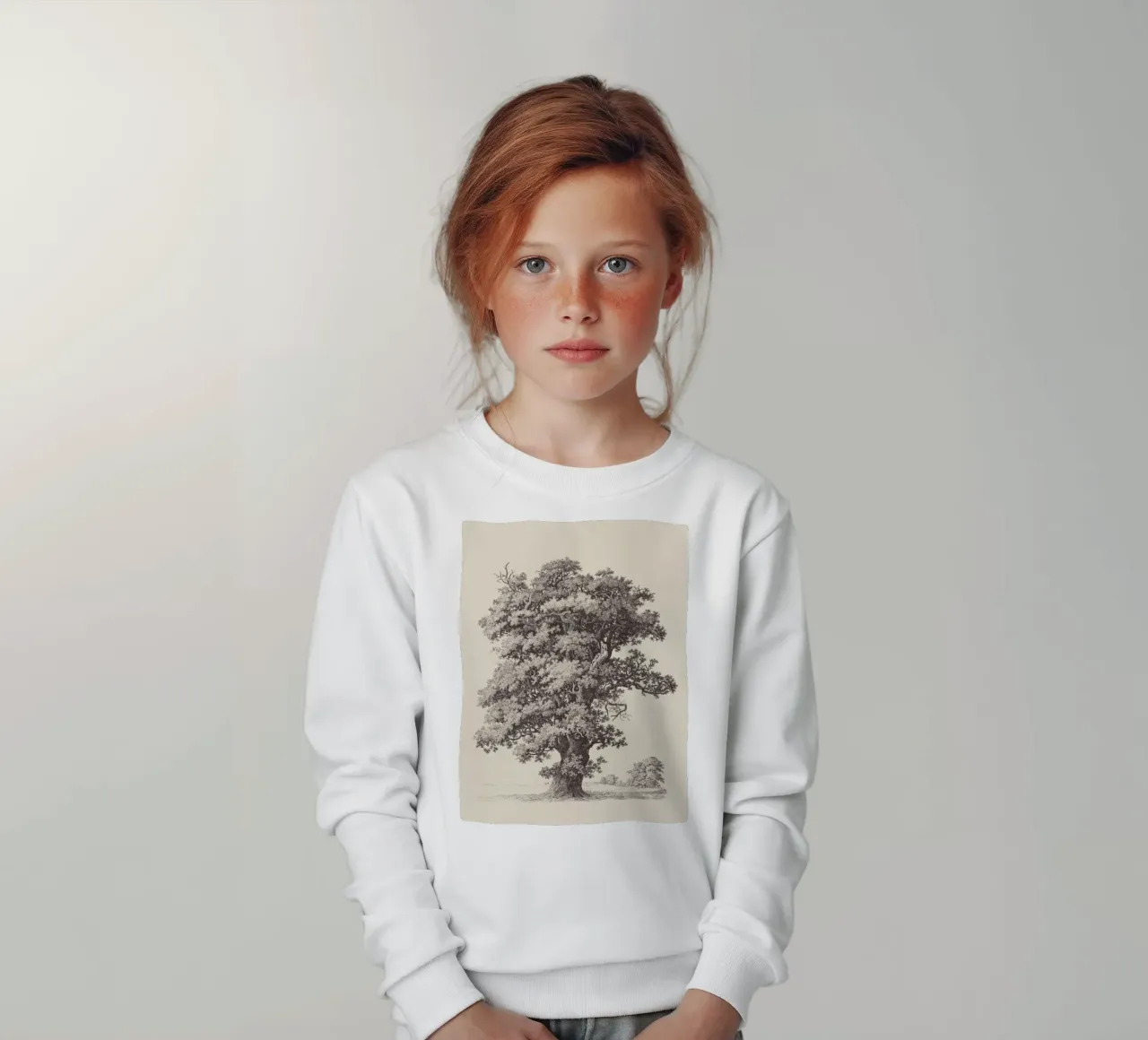 Tree Sketch - Black Oak felpa bambino da apoloprints