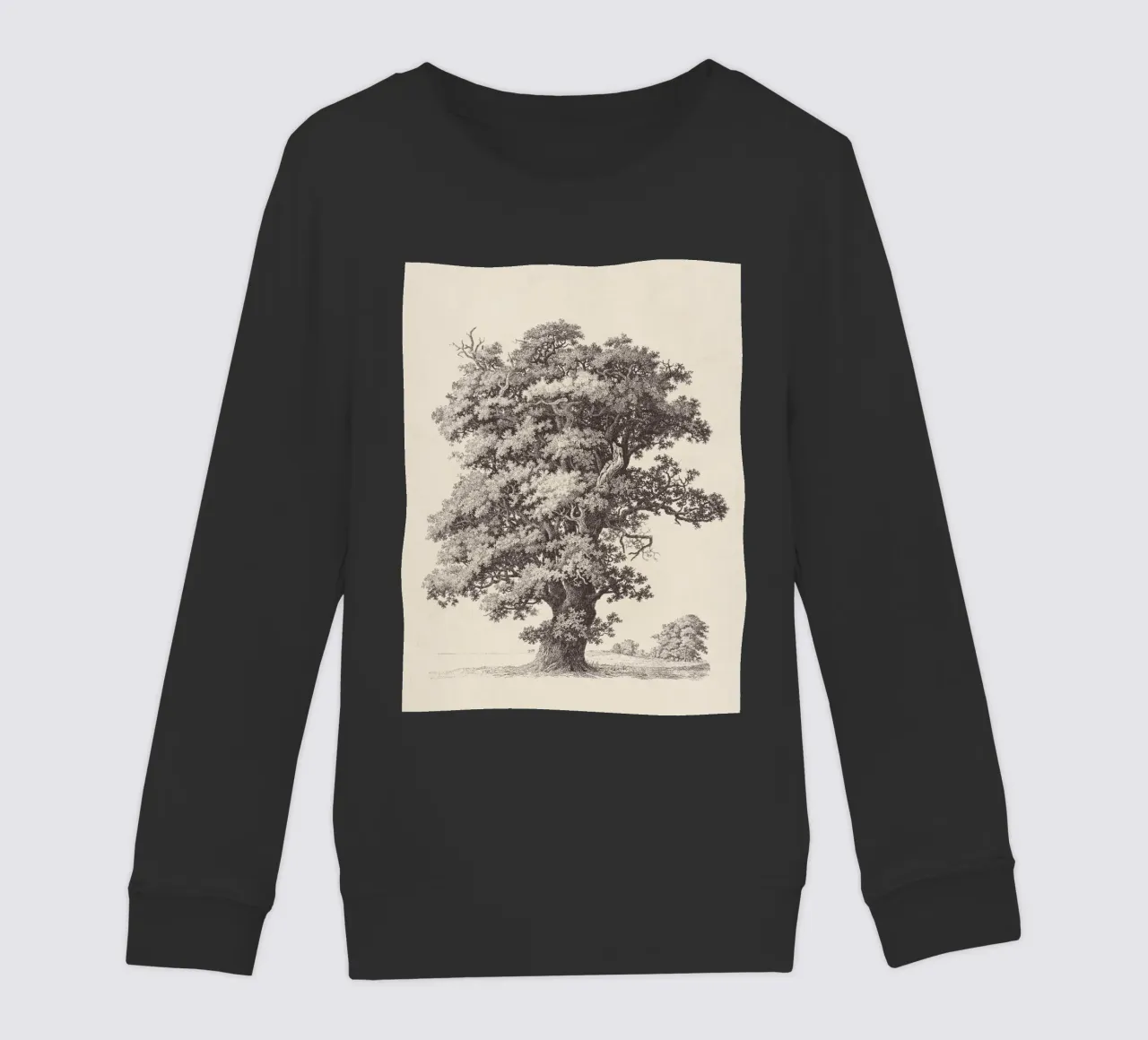 Tree Sketch - Black Oak felpa bambino da apoloprints