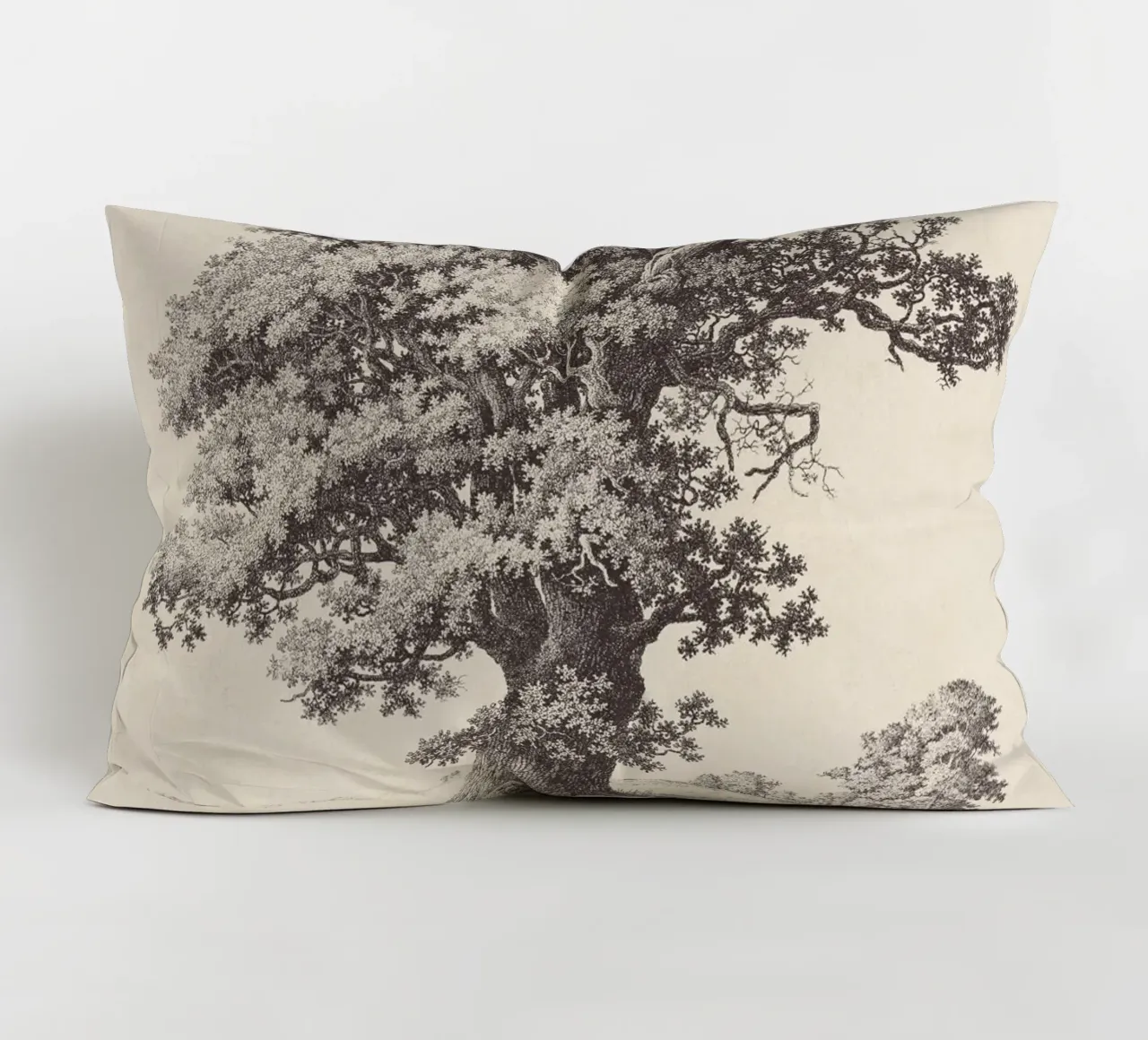 Tree Sketch - Black Oak cuscino da apoloprints