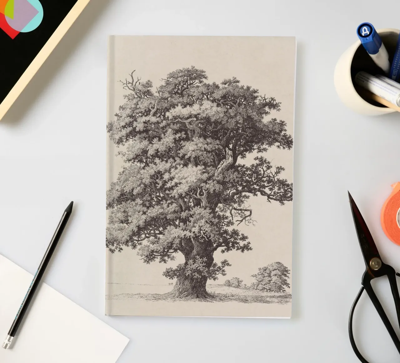 Tree Sketch - Black Oak notebook by apoloprints