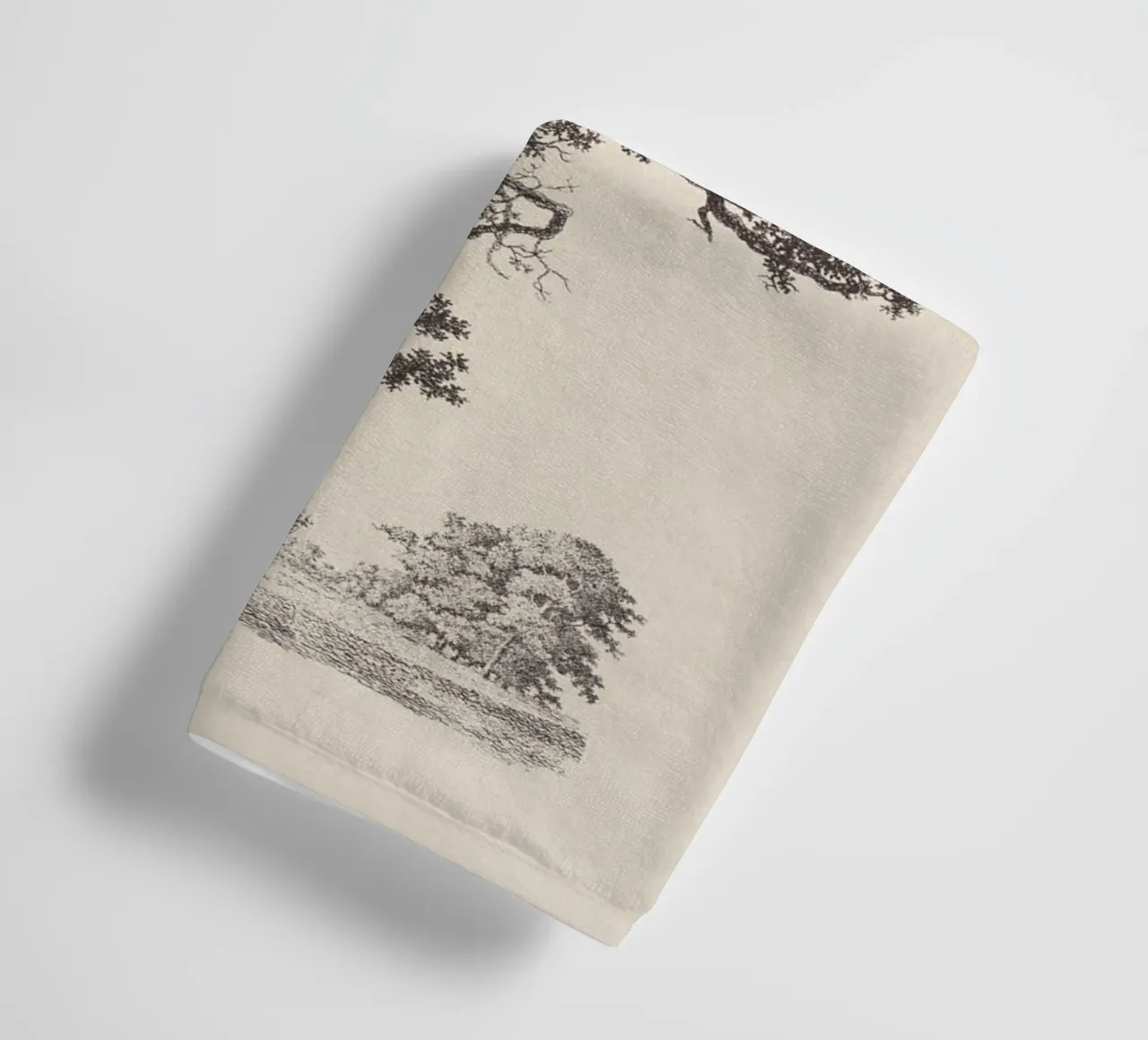 Tree Sketch - Black Oak asciugamano da bagno da apoloprints