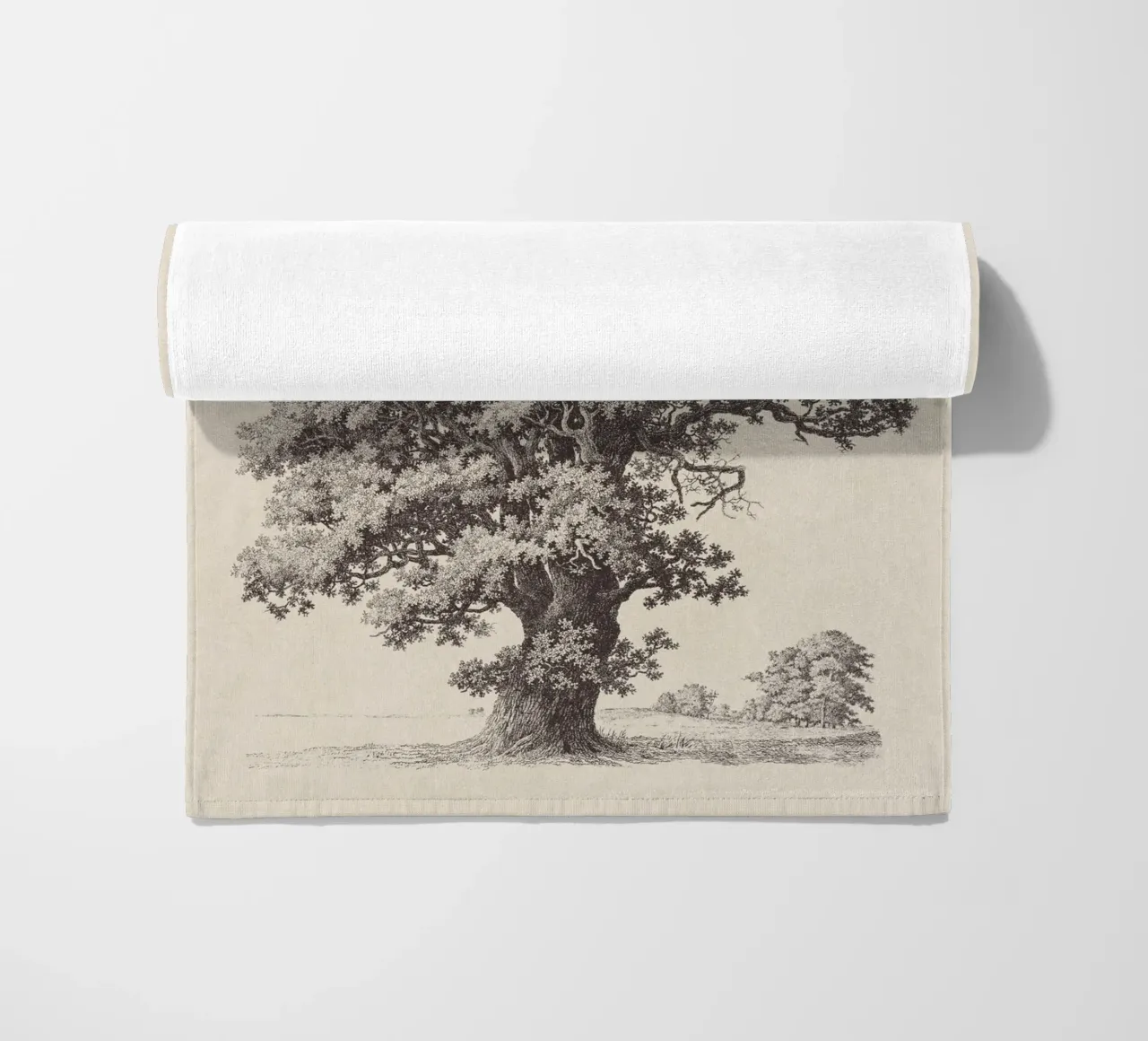 Tree Sketch - Black Oak telo mare da apoloprints