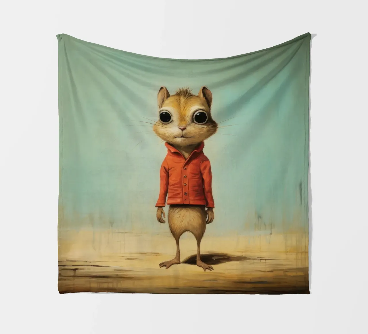 Minimal Chipmunk 2 coperta in pile da Minimal Animal Art