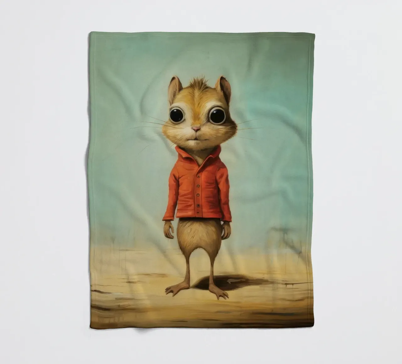 Minimal Chipmunk 2 coperta in pile da Minimal Animal Art