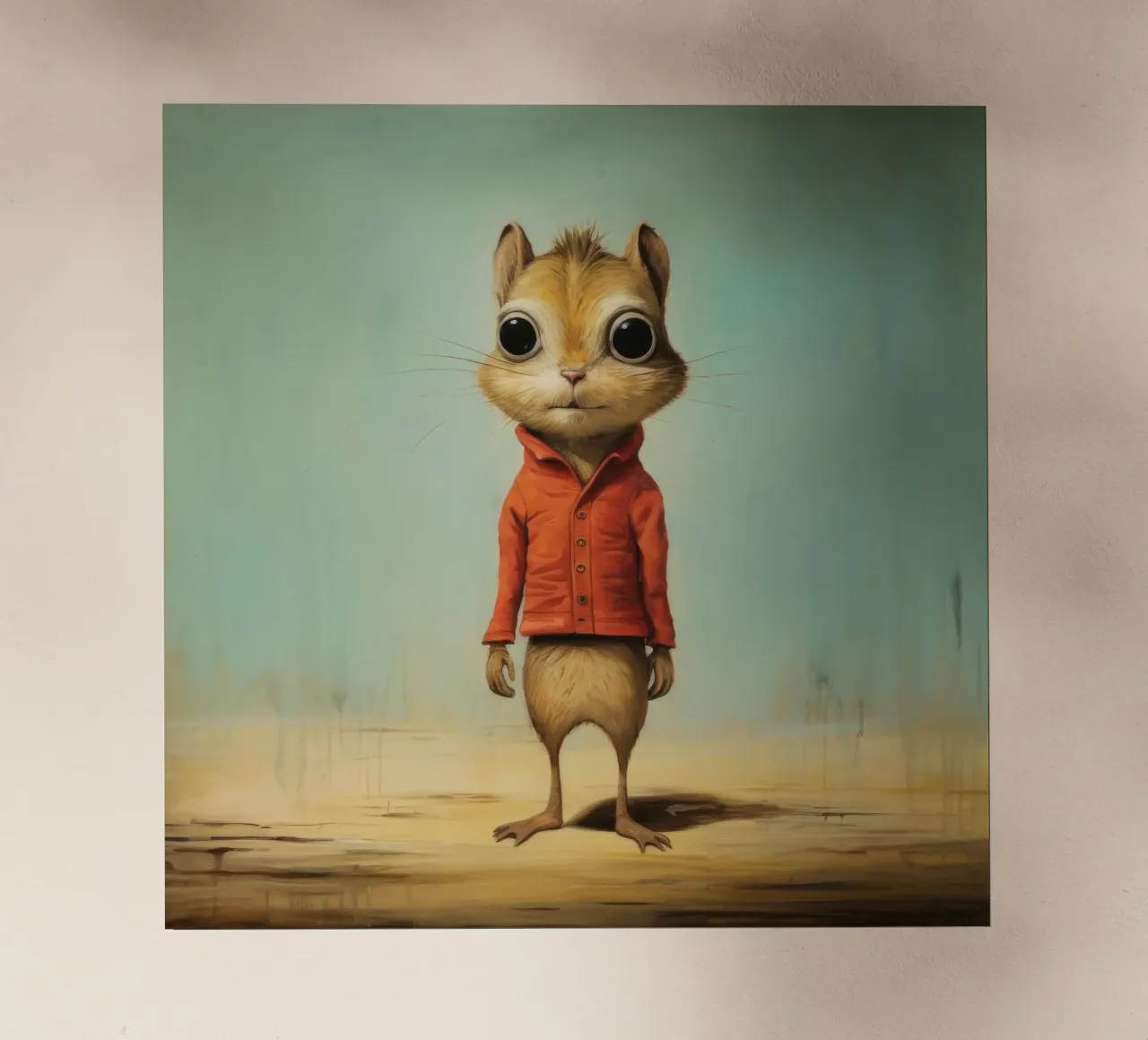 Minimal Chipmunk 2 pellicola backlit da Minimal Animal Art