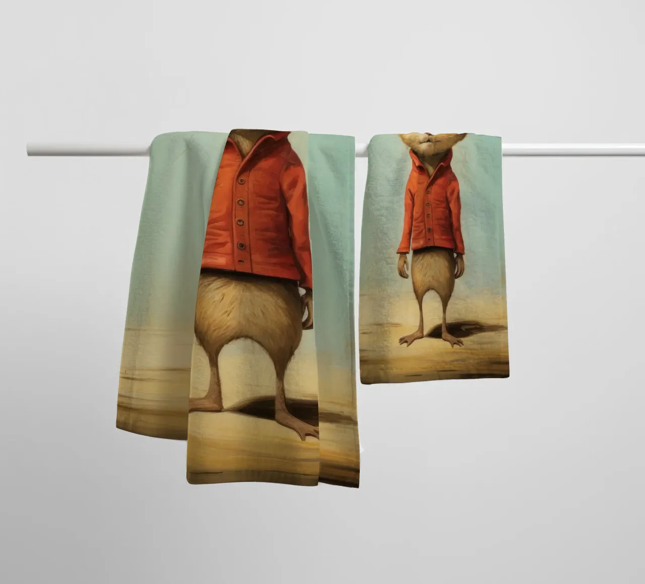 Minimal Chipmunk 2 asciugamano da bagno da Minimal Animal Art
