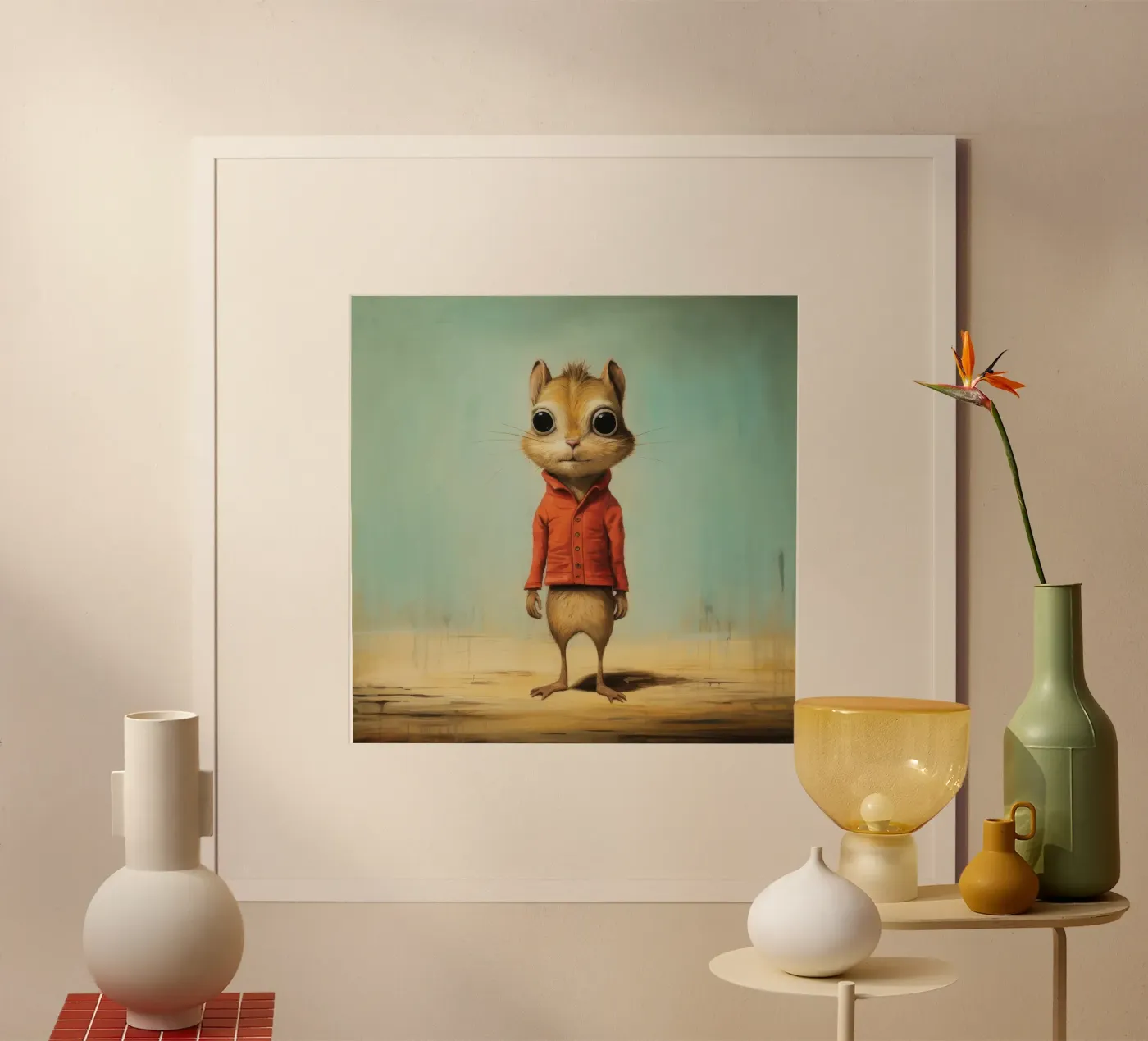 Minimal Chipmunk poster by Minimal Animal Art