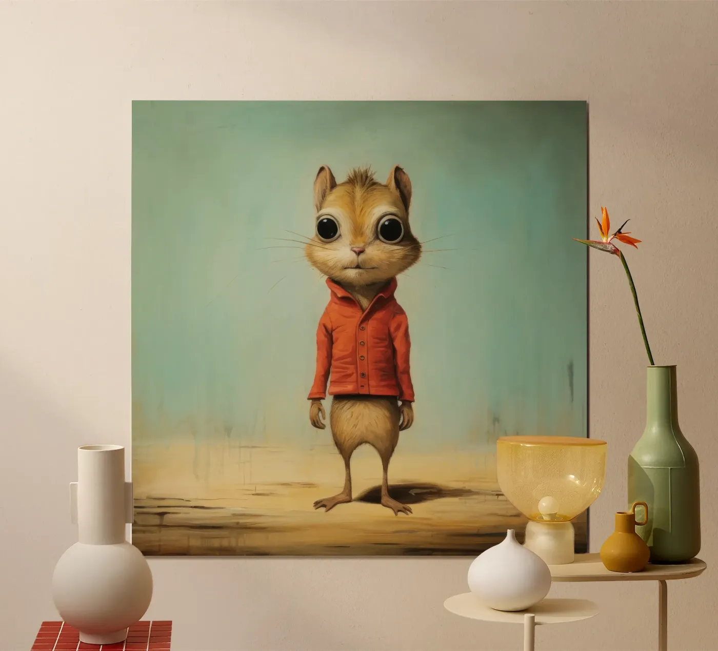Minimal Chipmunk poster by Minimal Animal Art