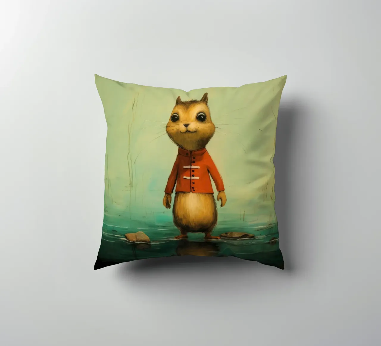 Minimal Chipmunk 3 cuscino da Minimal Animal Art