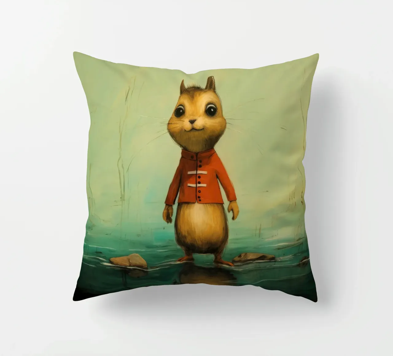 Minimal Chipmunk 3 cuscino da Minimal Animal Art
