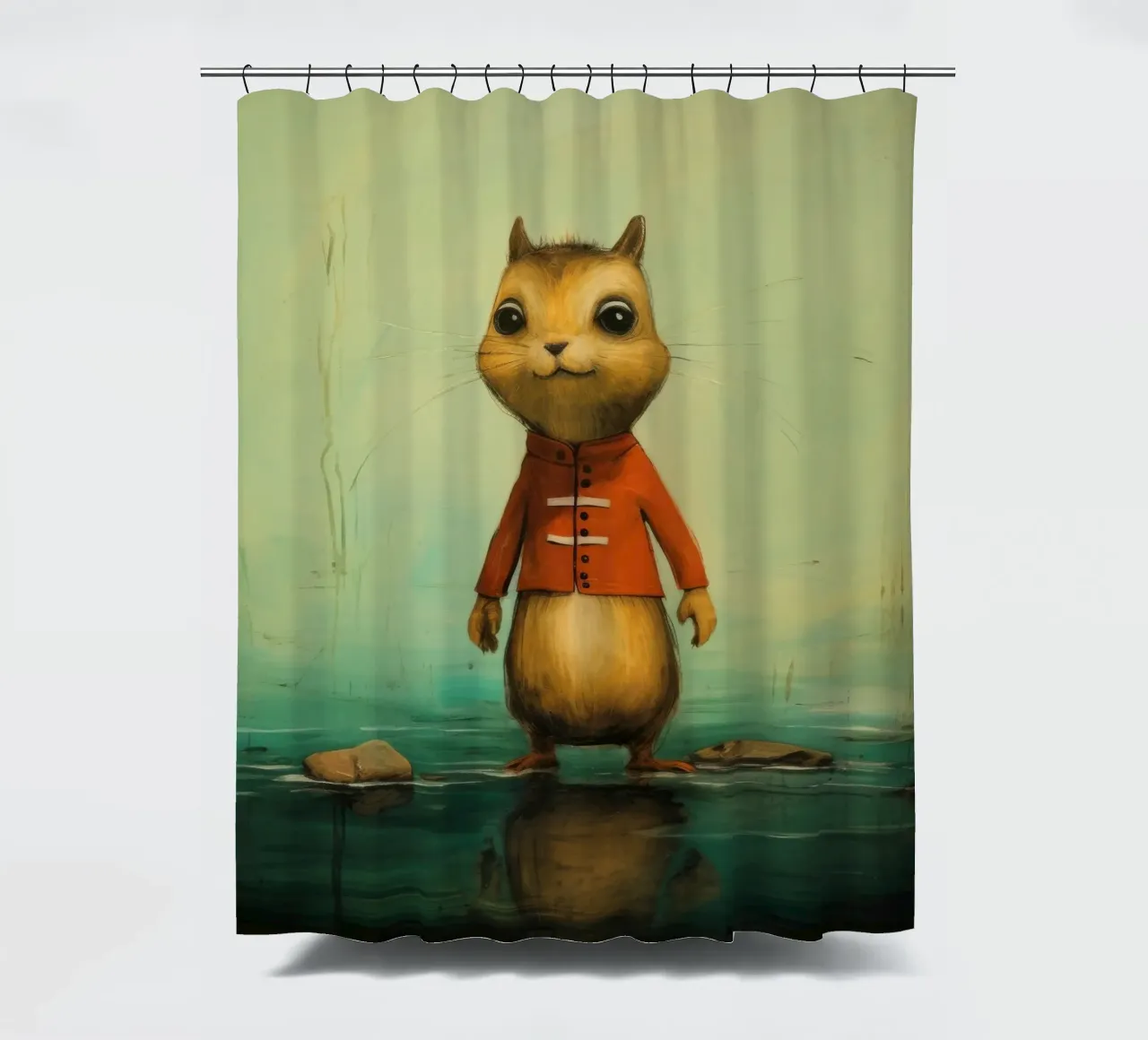 Minimal Chipmunk 3 tenda da doccia da Minimal Animal Art