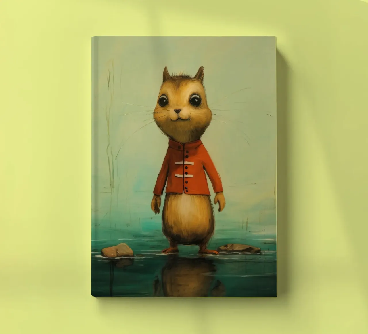 Minimal Chipmunk 3 notebook by Minimal Animal Art