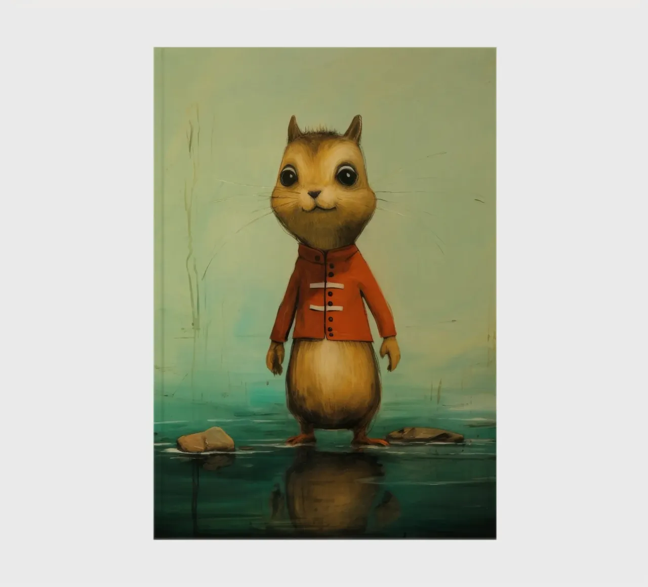 Minimal Chipmunk 3 notebook by Minimal Animal Art