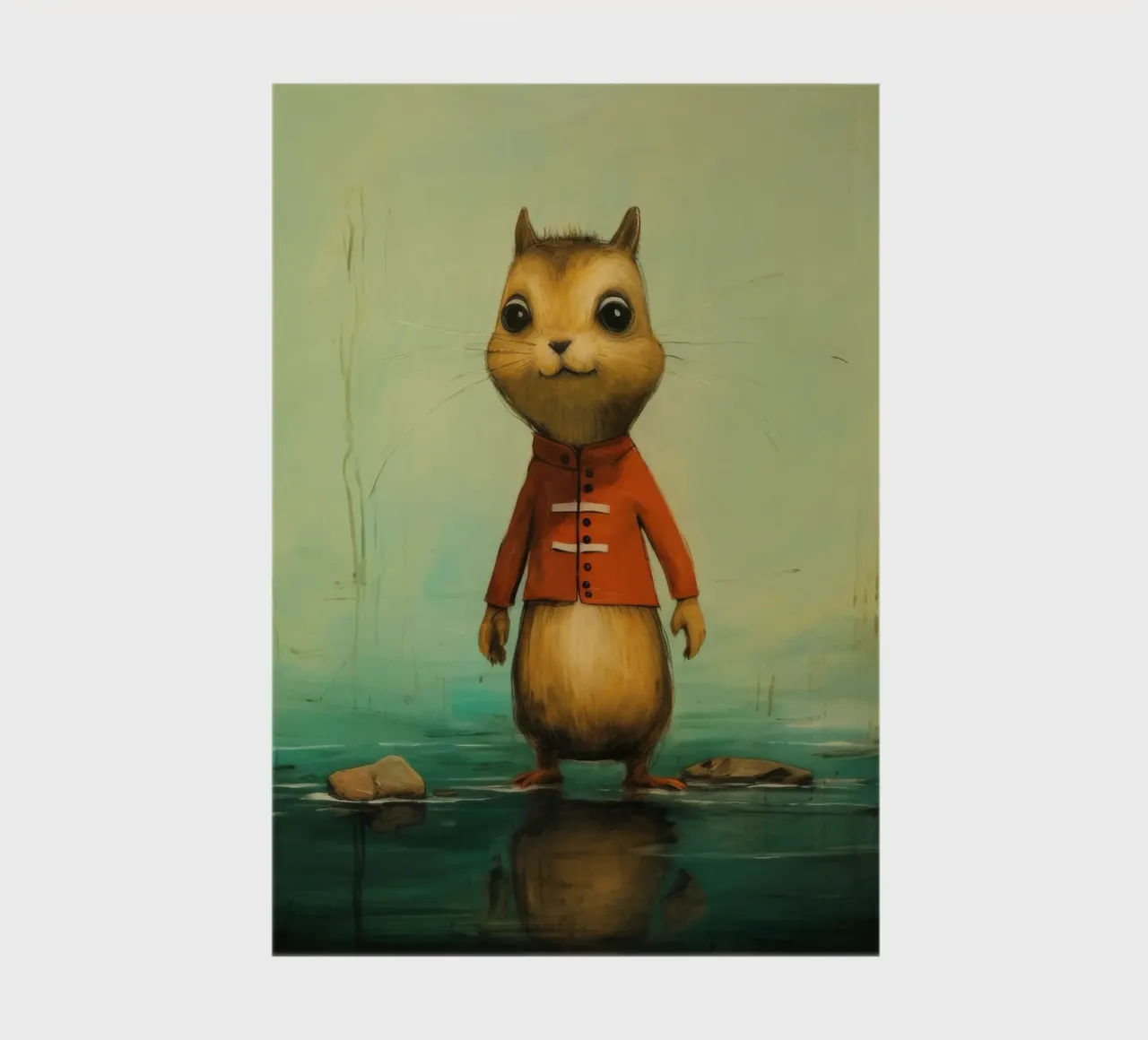 Minimal Chipmunk 3 notebook by Minimal Animal Art