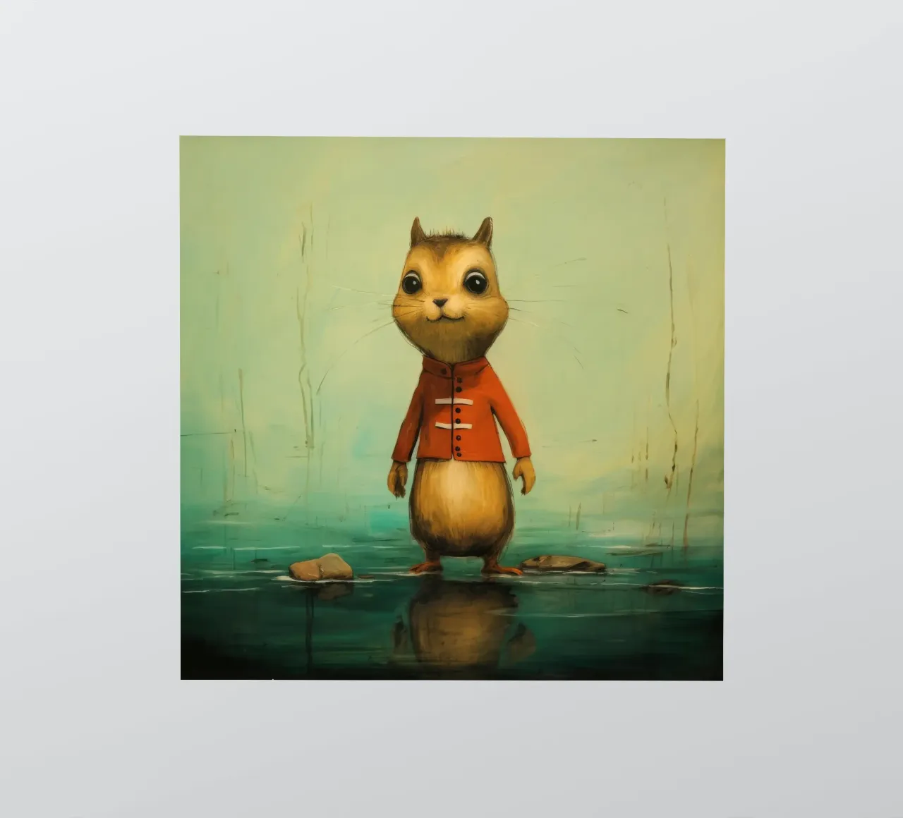 Minimal Chipmunk 3 adesivo da Minimal Animal Art